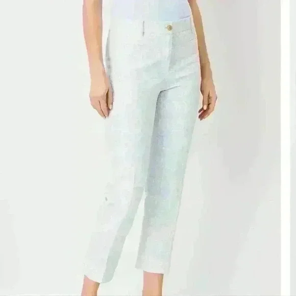 - NWT ANN TAYLOR GEO PATTERN CROP PANTS​ - Picture 2 of 5